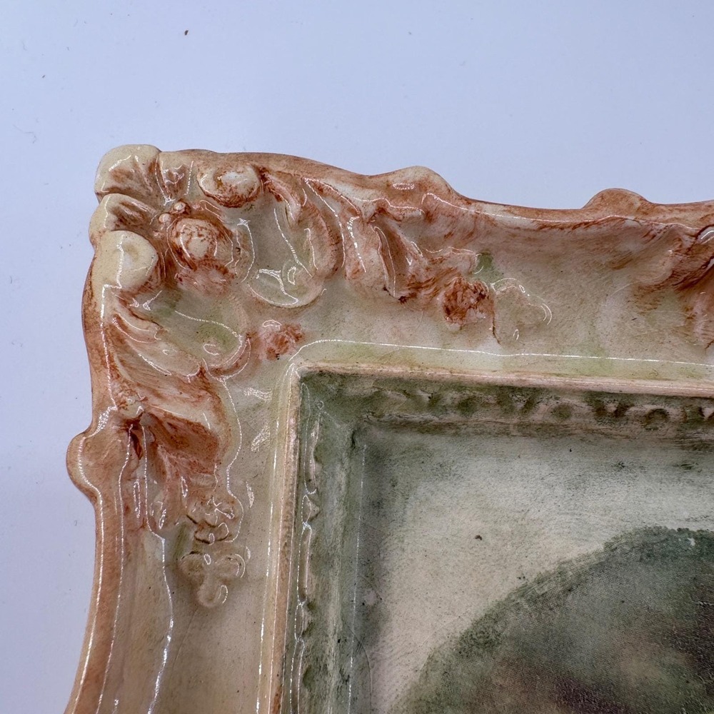 Gainsborough Style Duchess of Devonshire Portrait Tile Holland Rococo Frame - Picture 5 of 8